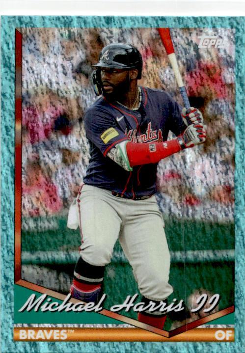 2024 Topps Archives Aqua Sparkle Foilboard #248 Michael Harris II Braves