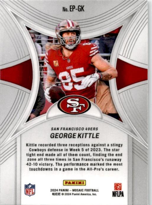 2024 Panini Mosaic Epic Performers #EP-GK George Kittle San Francisco 49ers