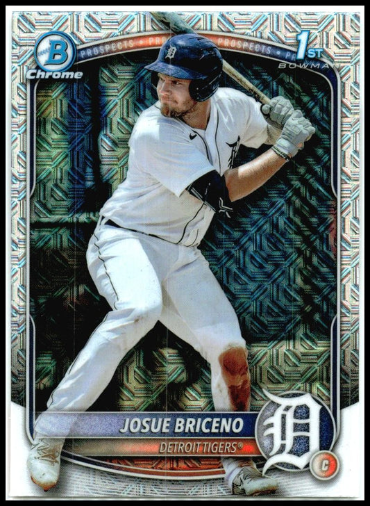 2025 Bowman Chrome Prospects Mojo Refractor #BCP-13 Josue Briceno Detroit Tigers