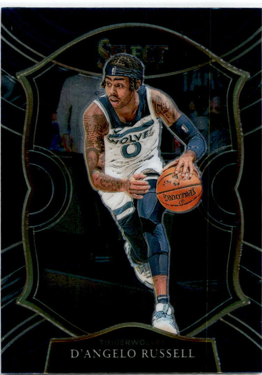 2020-21 Panini Select Blue #18 D'Angelo Russell Minnesota Timberwolves