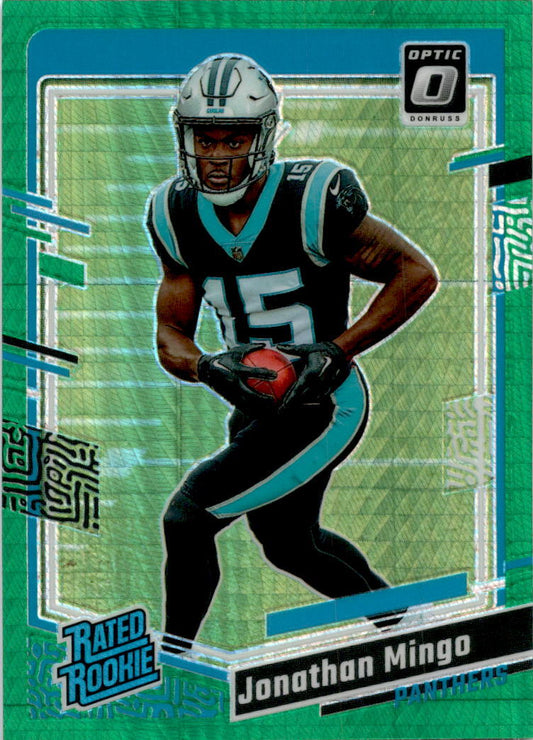 2023 Donruss Optic Green Hyper #215 Jonathan Mingo Carolina Panthers