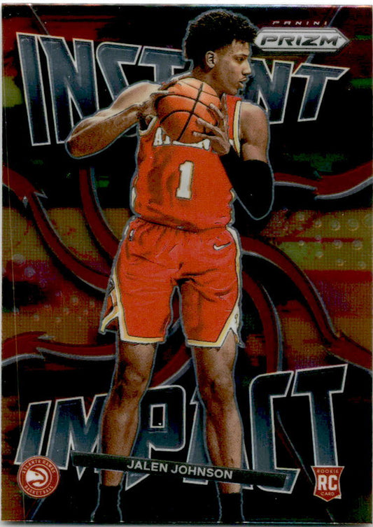 2021-22 Panini Prizm Instant Impact #23 Jalen Johnson Atlanta Hawks
