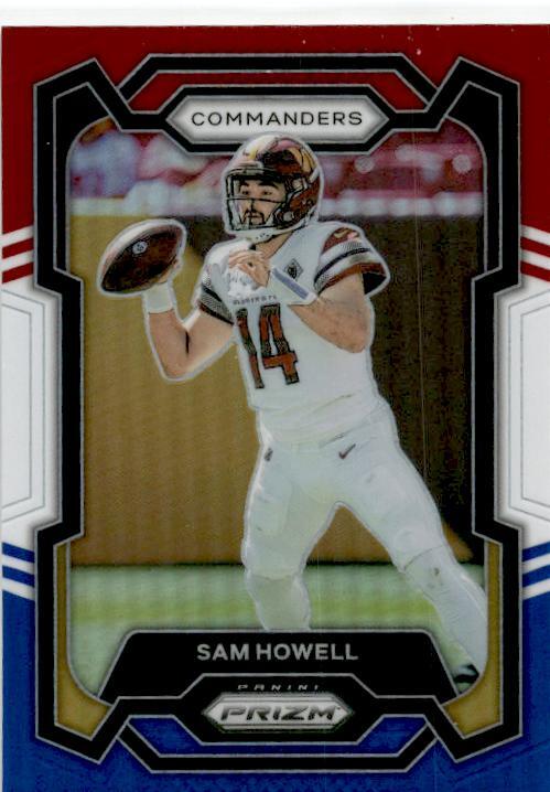 2023 Panini Prizm Red White and Blue #300 Sam Howell Washington Commanders