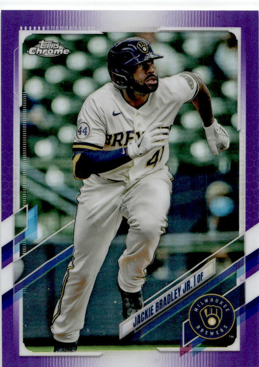 2021 Topps Chrome Update Purple Refractor #USC10 Jackie Bradley Jr. Brewers