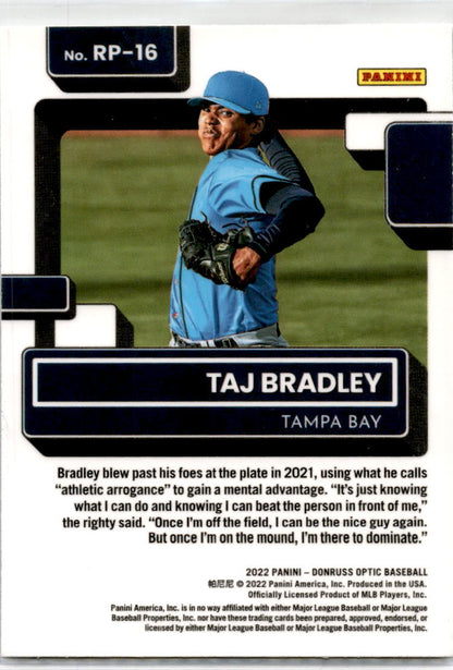 2022 Donruss Optic #RP-16 Taj Bradley Tampa Bay Rays