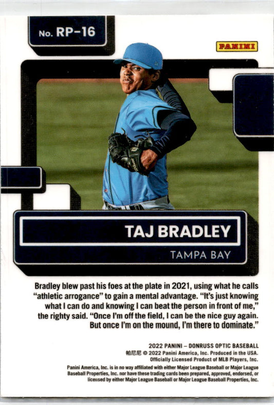 2022 Donruss Optic #RP-16 Taj Bradley Tampa Bay Rays