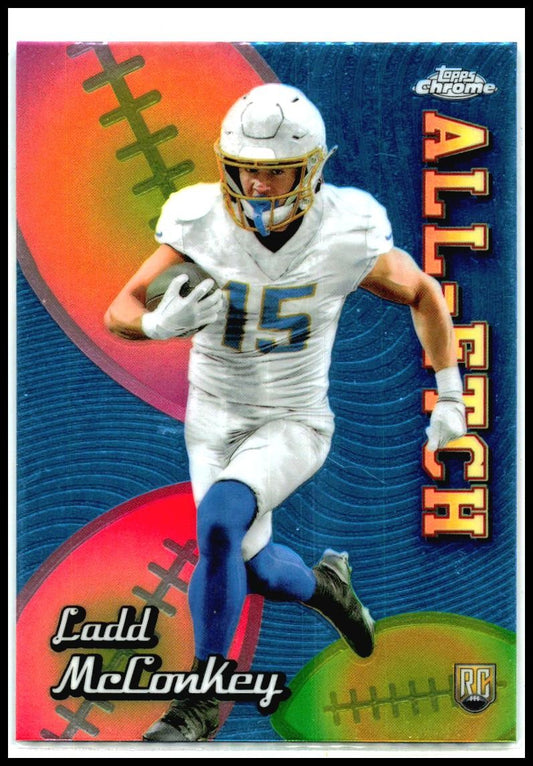 2024 Topps Chrome Chrome All-Etch #CAE-LM Ladd McConkey Los Angeles Rams