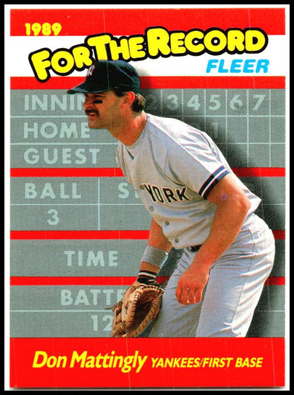 1989 Fleer For the Record #6 Don Mattingly New York Yankees