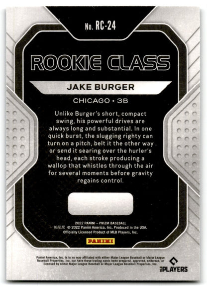 2022 Panini Prizm Rookie Class Jake Burger Chicago White Sox #RC-24