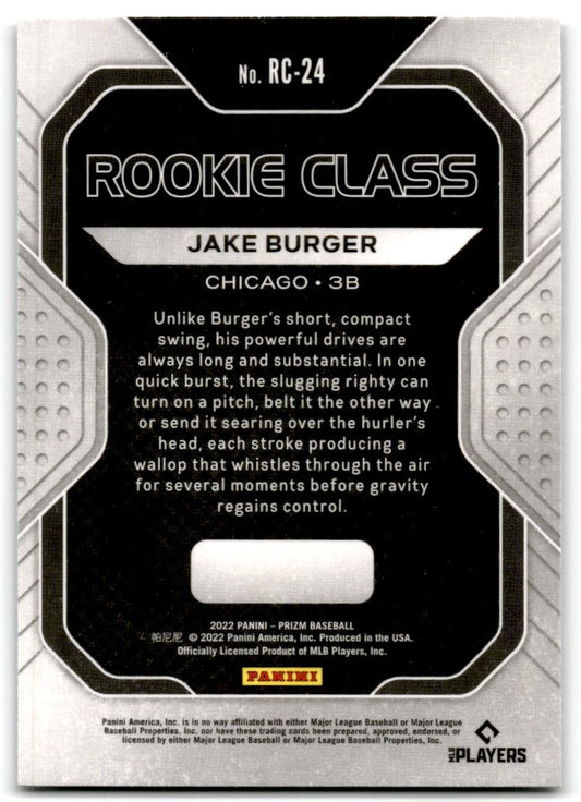 2022 Panini Prizm Rookie Class Jake Burger Chicago White Sox #RC-24