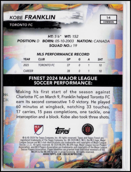 2024 Finest MLS #14 Kobe Franklin