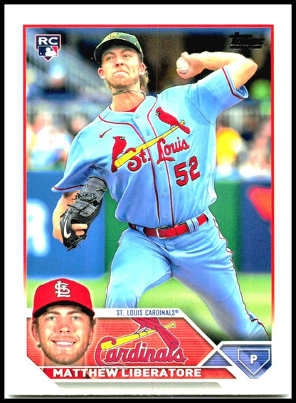 2023 Topps #52 Matthew Liberatore Rookie St. Louis Cardinals