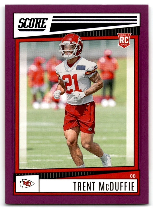 2022 Score Trent McDuffie Rookie Kansas City Chiefs #328