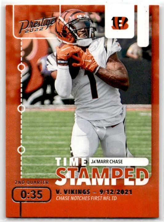 2022 Panini Prestige Timed Stamped #TS-9 Ja'Marr Chase Cincinnati Bengals