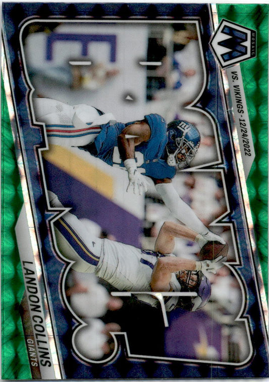 2023 Panini Mosaic Bang Green #B-LC Landon Collins New York Giants