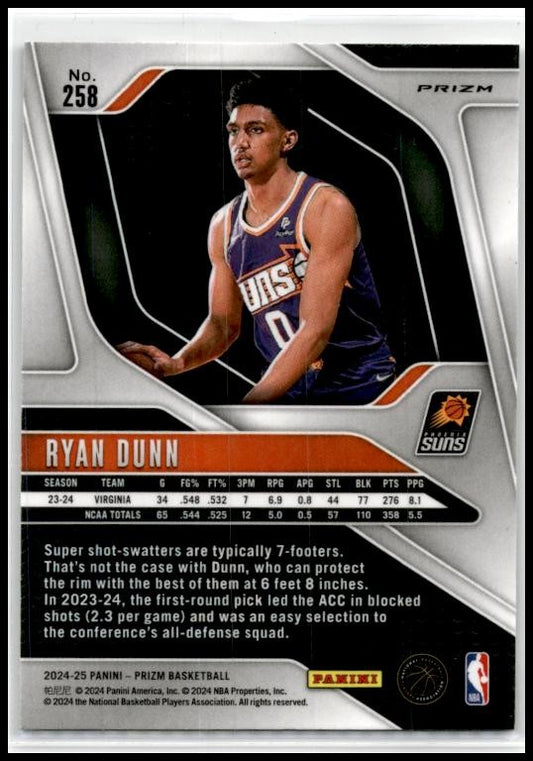 2024-25 Prizm Silver #258 Ryan Dunn Suns
