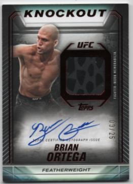 Brian Ortega #KAR-BOA 2024 Topps Knockout UFC #/25 Auto