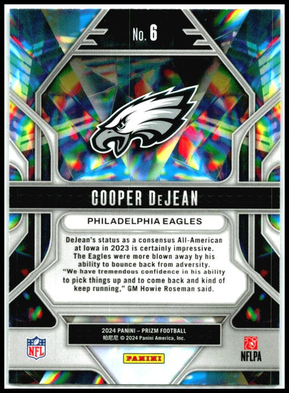 2024 Panini Prizm Prizmatic #6 Cooper DeJean Philadelphia Eagles