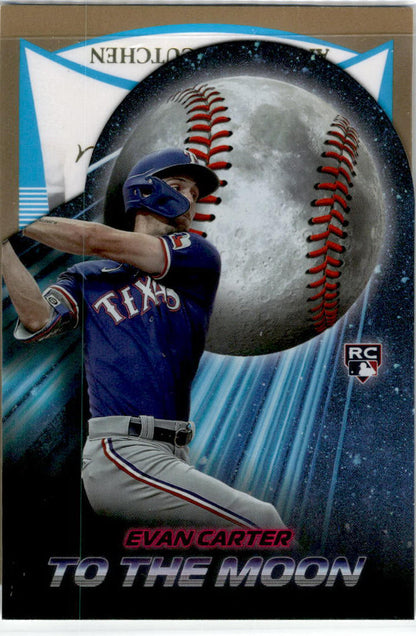 2024 Topps Big League To the Moon Die-Cuts #TM-35 Evan Carter Texas Rangers