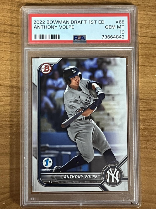 2022 Bowman Draft 1st Edition #BD-68 Anthony Volpe New York Yankees