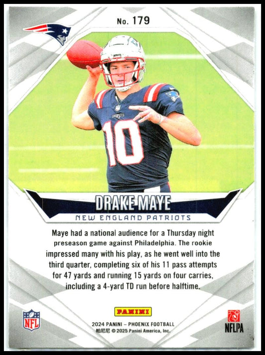 2024 Panini Phoenix #179 Drake Maye Rookie New England Patriots