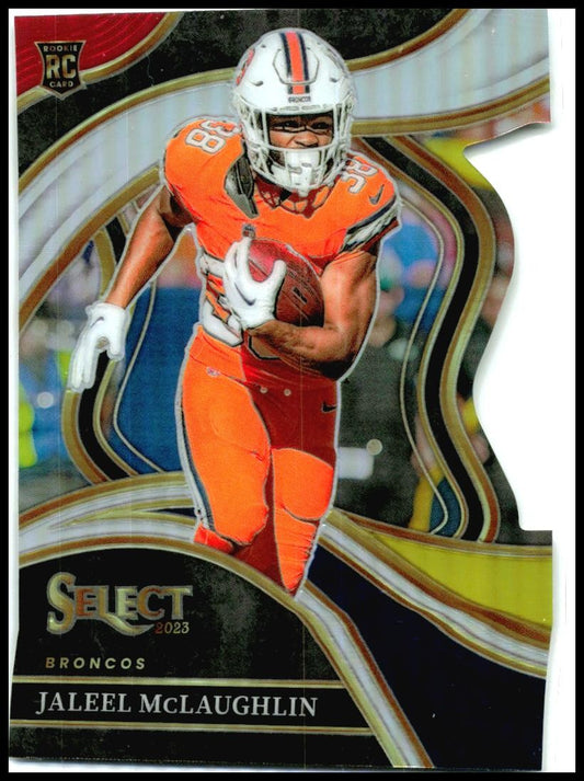 2023 Select Black and Gold Prizms Die Cuts #265 Jaleel McLaughlin Rookie Denver