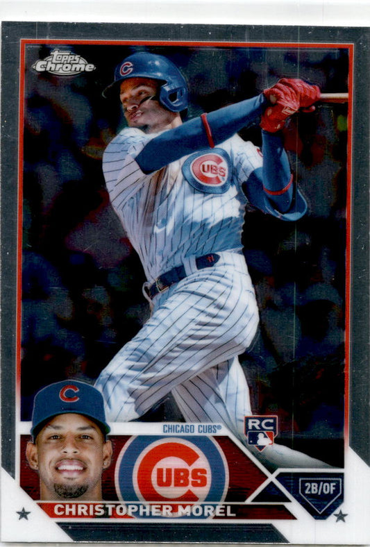 2023 Topps Chrome #198 Christopher Morel Rookie Chicago Cubs.