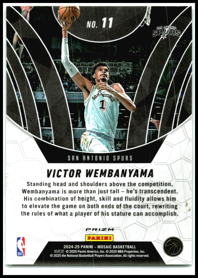 2024-25 Panini Mosaic Elevate Mosaic #11 Victor Wembanyama San Antonio Spurs