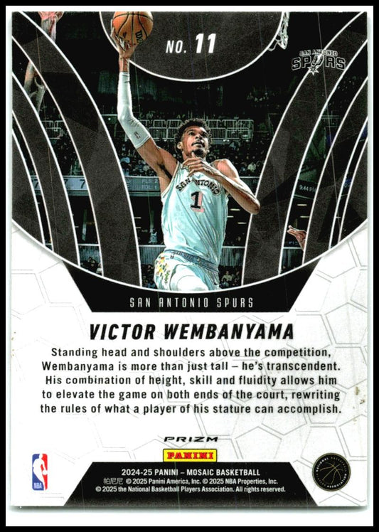 2024-25 Panini Mosaic Elevate Mosaic #11 Victor Wembanyama San Antonio Spurs