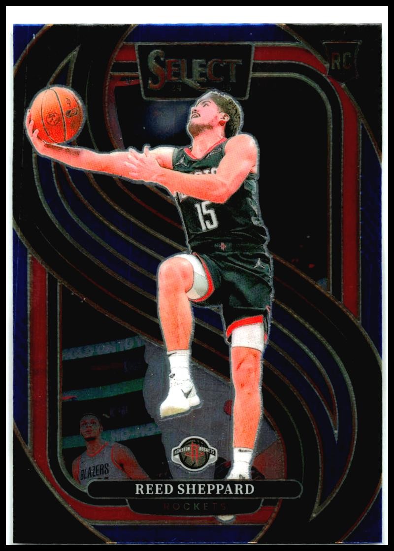2024-25 Panini Select Blue #181 Reed Sheppard Rookie Houston Rockets