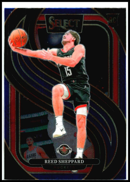 2024-25 Panini Select Blue #181 Reed Sheppard Rookie Houston Rockets
