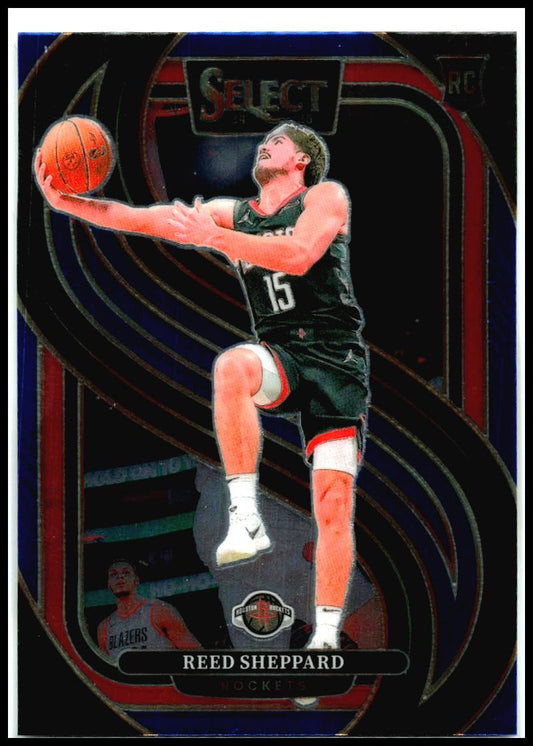 2024-25 Panini Select Blue #181 Reed Sheppard Rookie Houston Rockets