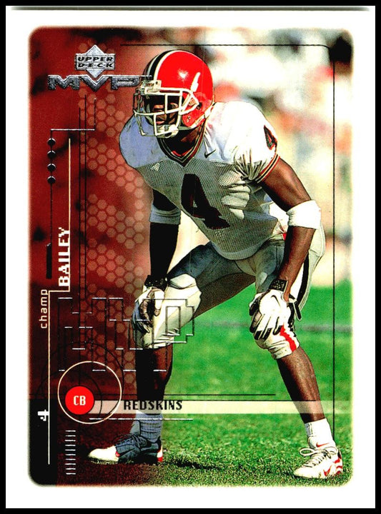1999 Upper Deck MVP #210 Champ Bailey Rookie Washington Redskins