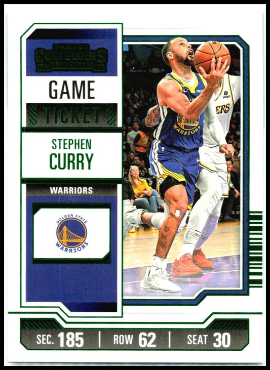 2023-24 Panini Contenders Season Ticket Retail #55 Stephen Curry Warriors