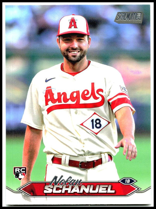2024 Stadium Club #42 Nolan Schanuel Rookie Los Angeles Angels