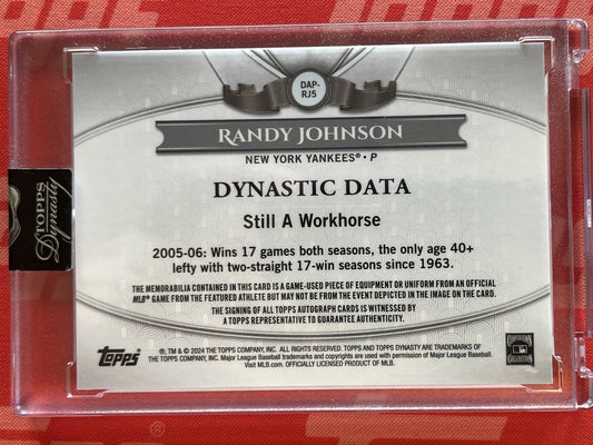 2024 topps dynasty Auto /10 #DAP-RJ Randy Johnson Yankees