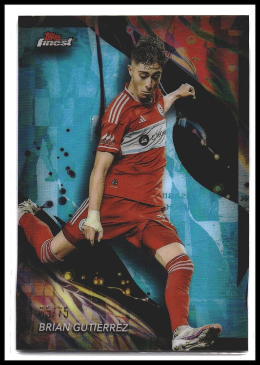 2024 Finest MLS #199 Brian Gutiérrez Aqua Refractor #/75