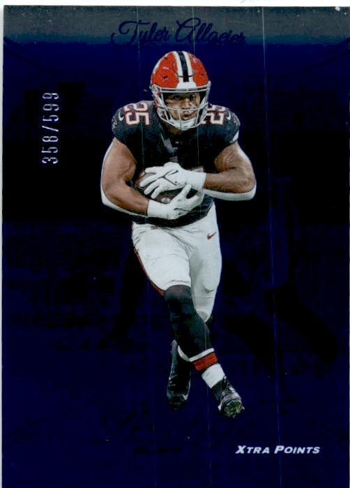 2024 Panini Prestige Blue Xtra Points #12 Tyler Allgeier #/599 Atlanta Falcons