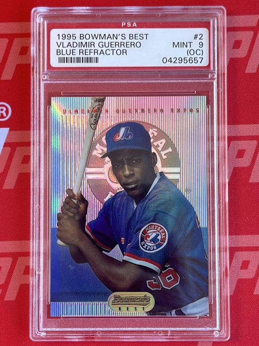 1995 Bowman'S Best Blue Refractor #2 Vladimir Guerrero PSA 9
