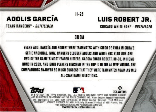 2024 Bowman Chrome International Impact #II-23 Luis Robert Jr. / Adolis García