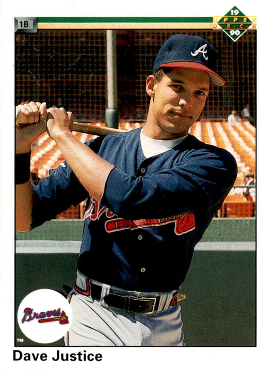 1990 Upper Deck #711 Dave Justice Rookie Atlanta Braves