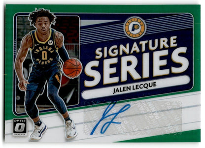 2020-21 Donruss Optic Signature Series Green Jalen Lecque Auto Indiana Pacers
