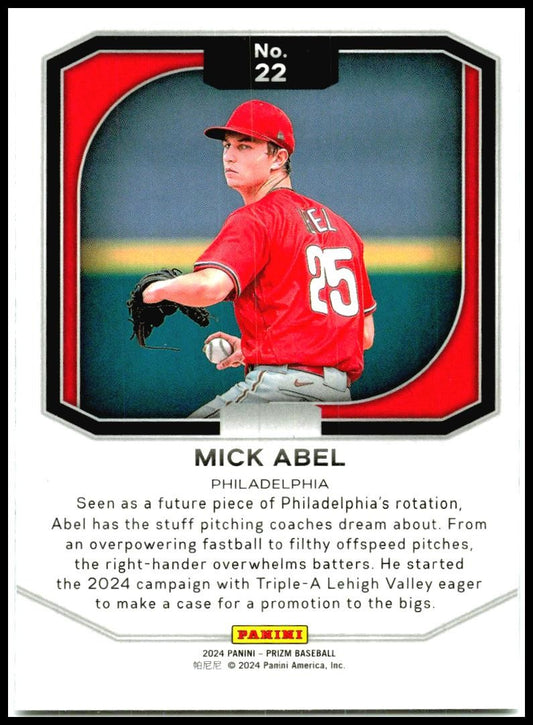 2024 Panini Prizm Top Tier #22 Mick Abel Philadelphia Phillies