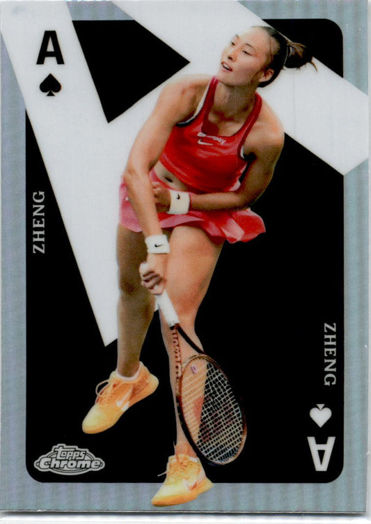 2024 Topps Chrome Tennis Aces #CAS-QZ Qinwen Zheng
