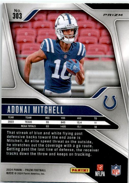 2024 Panini Prizm #303 Adonai Mitchell Green
