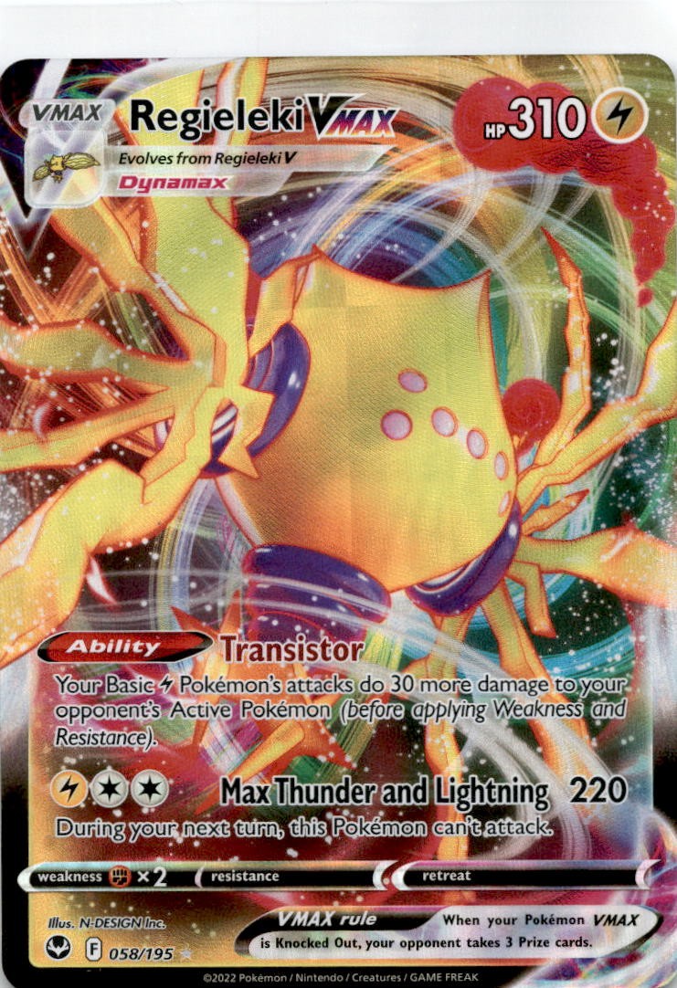 Regieleki VMAX 058/195 Pokemon Silver Tempest Ultra Rare