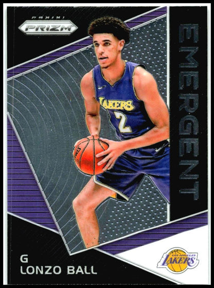 2017-18 Panini Prizm Emergent #EM-LON Lonzo Ball Los Angeles Lakers