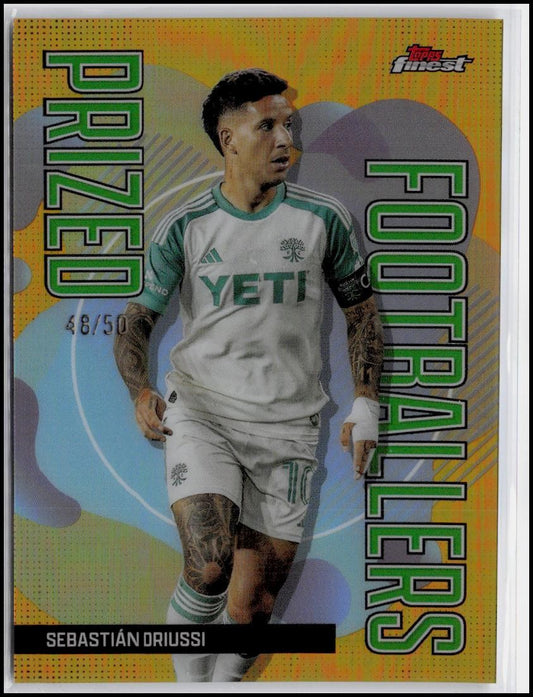2024 Finest MLS #PF-24 Sebastián Driussi Prized Footballers Gold Refractor #/50