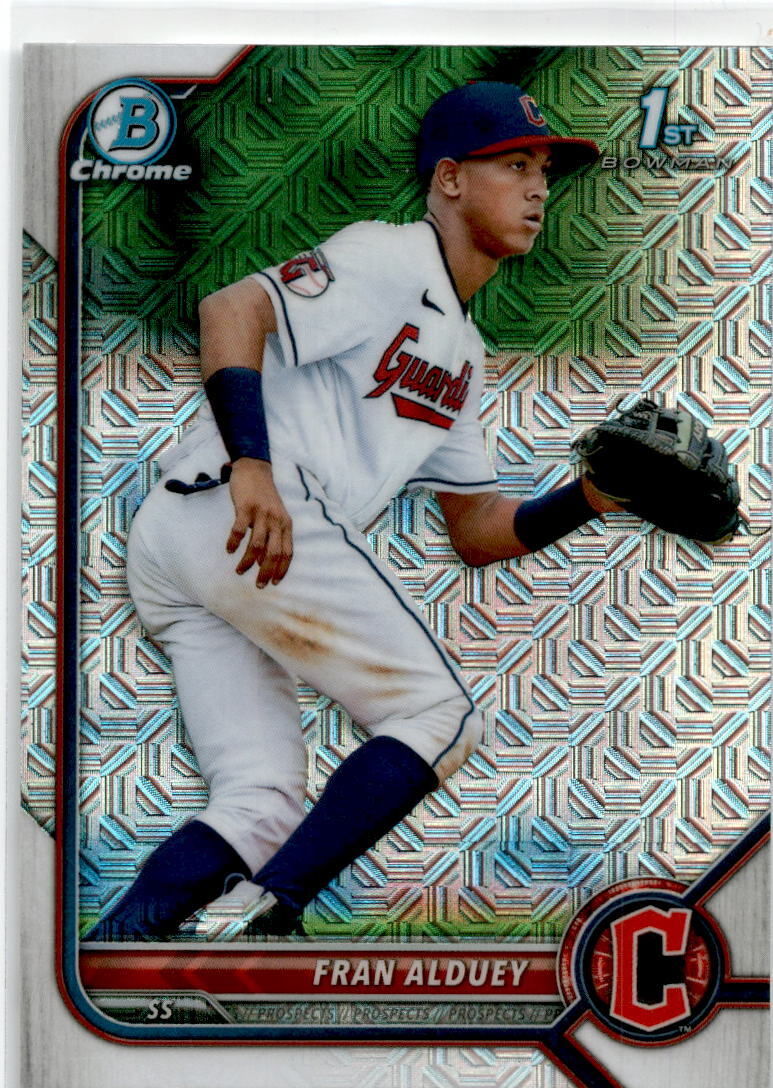 2022 Bowman Chrome Mojo Refractor #BCP-39 Fran Alduey Cleveland Guardians