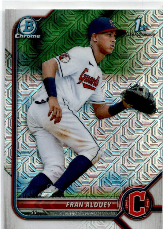 2022 Bowman Chrome Mojo Refractor #BCP-39 Fran Alduey Cleveland Guardians